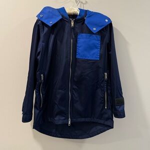 Burberry Blue Raincoat Elegant Waterproof Design jacket